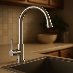 Torneira Premium em Aço Escovado para Banheiros, Lavabos e Cozinha Big Obra