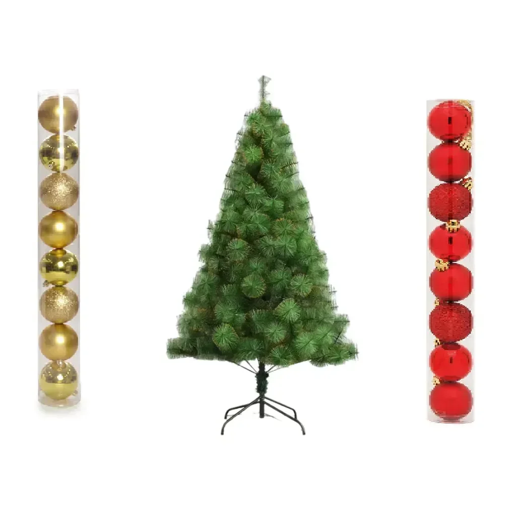 Arvore de Natal Pinheiro 1,2 Metros 90 Galhos com Enfeites