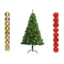 Ver imagem 1 de Arvore de Natal Pinheiro 1,2 Metros 90 Galhos com Enfeites