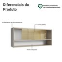 Ver imagem 4 de Armário Aéreo 2 Portas de Correr de Vidro Reflex e 1 Nicho Crema Nice Madesa