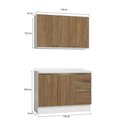 Ver imagem 3 de Armário de Cozinha Compacta 100% Mdf 120cm Branco/nogueira Celeste Kappesberg