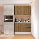 Ver imagem 1 de Armário de Cozinha Compacta 100% Mdf 120cm Branco/nogueira Celeste Kappesberg