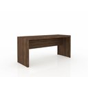 Ver imagem 2 de Escritório com Mesa para Computador Simples Gavetas e Armário C/ Prateleiras 2 Portas Nogal - Fdecor