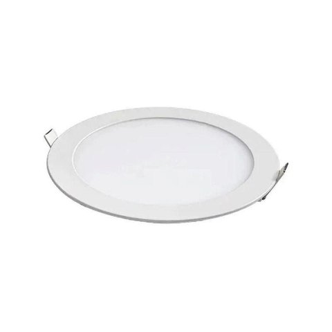 Kit 2 Painel Led Foxlux Redondo Embutir 18w 3000k Branco