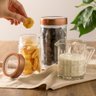 Kit 2 Potes Vidro Tampa Metal 500ml Gastro Lyor Rosé Porta Mantimentos Decorativo - 2