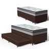 Cama Box com Colchao Espuma D33 Pillow In Anjos Ortosleep + Auxiliar de Espuma Unique Solteiro 88cm - 1