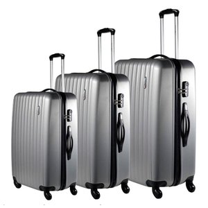 Conjunto Malas de Viagem Londres P, M e G Swiss Move Prata