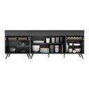 Ver imagem 6 de Kit 2 Balcões Gabinete Pia 150 cm e Cooktop 70 cm Veneza Multimóveis MP2073.895 Preto