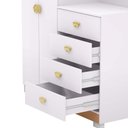 Ver imagem 5 de Cômoda Guarda-roupa Cristal 4 Gavetas 2 Portas Branco/camarim - Vila Rica