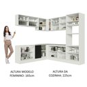 Ver mais imagens de Armário de Cozinha Completa de Canto 459cm Branco Preto Agata Madesa 01