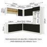 Armário de Cozinha Completa de Canto 459cm Branco Preto Agata Madesa 01 - 10