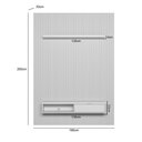 Ver imagem 3 de Painel Ripado para Tv 75 Pol Slats e Bancada Lisa 180x250cm L05 Nature Off White - Lyam Decor