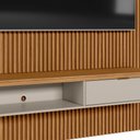Ver imagem 2 de Painel Ripado para Tv 75 Pol Slats e Bancada Lisa 180x250cm L05 Nature Off White - Lyam Decor