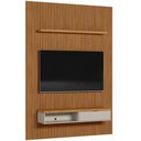 Ver imagem 1 de Painel Ripado para Tv 75 Pol Slats e Bancada Lisa 180x250cm L05 Nature Off White - Lyam Decor