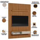 Ver imagem 4 de Painel Ripado para Tv 75 Pol Slats e Bancada Lisa 180x250cm L05 Nature Off White - Lyam Decor