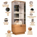 Ver imagem 4 de Kit Aparador Sala de Jantar Valentim com Cristaleira Dominic B01 Cinamomo Off White - Lyam Decor Val