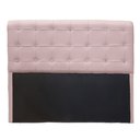 Ver imagem 1 de Cabeceira Cristal Suede Rosa Bebe 1,40 - Dominic Decor