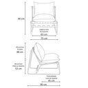 Ver imagem 4 de Poltrona Decorativa Turim Base Titânio Recouro Camel Linho Verde - Nexta Casa