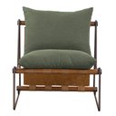 Ver imagem 7 de Poltrona Decorativa Turim Base Titânio Recouro Camel Linho Verde - Nexta Casa