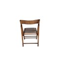 Ver imagem 3 de Cadeira Dobrável em Madeira Rústica Cor Castanho com Assento Estofado e Encosto Anatômico Preebel Co