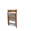 Ver imagem 2 de Cadeira Dobrável em Madeira Rústica Cor Castanho com Assento Estofado e Encosto Anatômico Preebel Co