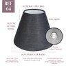 Cúpula para Abajur Clássica Cone 11x8x14 Tecido Algodão Ref 04 - Preto - 1