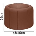 Ver imagem 4 de Puff Redondo Orgânico Resistente Flora 45x45 Bouclê - Sofa Store:bouclê Terracota