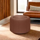 Ver imagem 2 de Puff Redondo Orgânico Resistente Flora 45x45 Bouclê - Sofa Store:bouclê Terracota