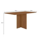 Ver imagem 3 de Conjunto Mesa de Jantar Helo 160cm 6 Cadeiras Jade Revestidas em Suede Carvalho
