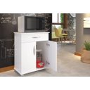 Ver imagem 2 de Armário Dispensa de Cozinha Multiuso Bancada com Rodas