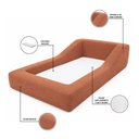 Ver imagem 5 de Cama Infantil Montessoriana a Vácuo Solteiro Colchão Brinde Bouclê Terracota Montanaris Decor