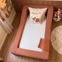 Ver imagem 3 de Cama Infantil Montessoriana a Vácuo Solteiro Colchão Brinde Bouclê Terracota Montanaris Decor