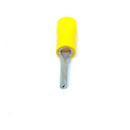 100un Terminal Pino Agulha Pre Isolado 4,0mm a 6,0mm Amarelo - 7