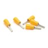 100un Terminal Pino Agulha Pre Isolado 4,0mm a 6,0mm Amarelo - 3
