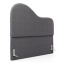 Ver imagem 1 de Cabeceira Orgânica Cama Box Casal Padrão Sea 140cm com Frame Bouclé Cinza Escuro - Abmaza