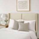 Ver imagem 5 de Cabeceira Cama Casal 156cm Estofada Linho ou Veludo Editável Cor:veludo Luxor Creme