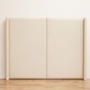 Ver imagem 2 de Cabeceira Cama Casal 156cm Estofada Linho ou Veludo Editável Cor:veludo Luxor Creme