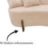 Namoradeira Sofá Feijão Luna Orgânica Suede Bege - 6
