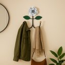Ver imagem 5 de Cabideiro de Parede Cabide para Roupas 2 Ganchos Flor Branca