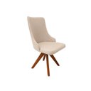 Ver imagem 3 de Conjunto Mesa de Jantar Cone 110 cm Freijó Com 4 Cadeiras Roma Giratória Personal Decor Marrom
