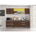 Ver imagem 4 de Armário Aéreo De Cozinha Evidence 1 Porta Com Prateleira Poliman Móveis Amêndoa