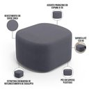 Ver imagem 5 de Kit 2 Puffs Decorativos Orgânico para Living Quarto 70cm Doha W01 Suede Cinza - Lyam Decor