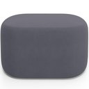 Ver imagem 2 de Kit 2 Puffs Decorativos Orgânico para Living Quarto 70cm Doha W01 Suede Cinza - Lyam Decor