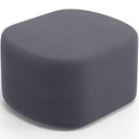 Ver imagem 3 de Kit 2 Puffs Decorativos Orgânico para Living Quarto 70cm Doha W01 Suede Cinza - Lyam Decor