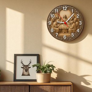 Relógio de Parede - Santa Ceia Bronze 25x25x2cm