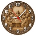 Ver imagem 2 de Relógio de Parede - Santa Ceia Bronze 25x25x2cm