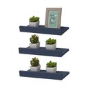 Ver imagem 1 de Kit 3 Prateleiras Porta Quadros 40 X 15cm Azul Suporte Invisível