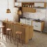 Cozinha Modulada 08 Peças Ripado Nesher Imperatriz Gourmet 100% Mdf - 1