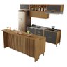 Cozinha Modulada 08 Peças Ripado Nesher Imperatriz Gourmet 100% Mdf - 2
