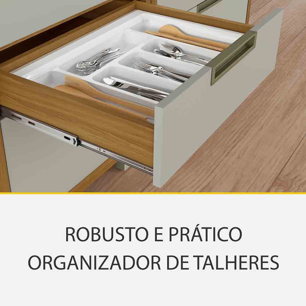 Cozinha 08 Peças Ripado Nesher Imperatriz Gourmet 100% Mdf - 5